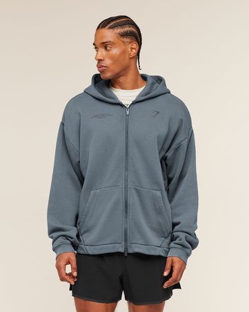 Conditioning Club Washed Zip Through Hoodie